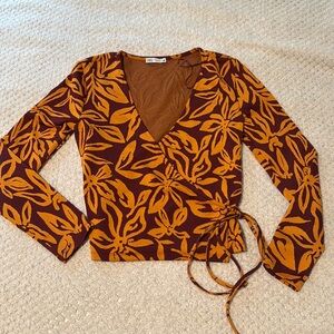 Wrap tie sweater